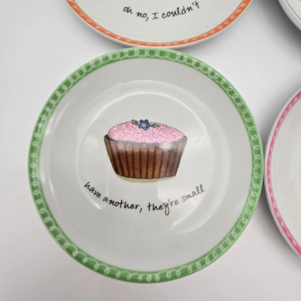 Boston Warehouse Dessert Excuses Plate Set/4 6.5